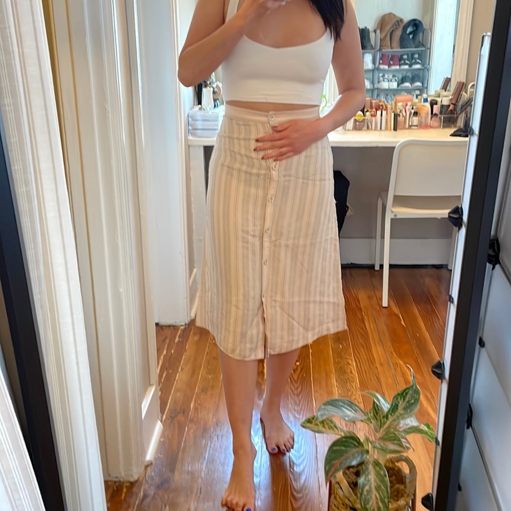 Pink stripped skirt